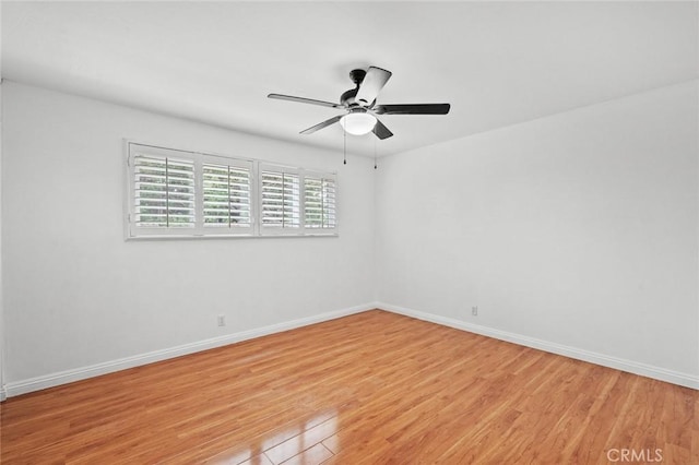 572 E Ghent St, San Dimas, CA 91773 - spare room featuring a ceiling fan, baseboards, and light wood-style flooring