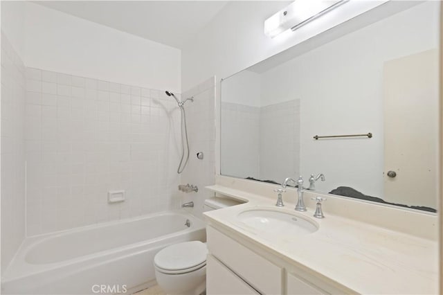 9502 Via Salerno, Burbank, CA 91504 - bathroom with toilet, vanity, and shower / washtub combination