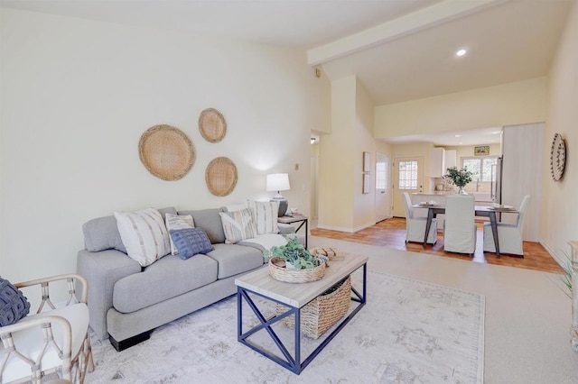 1982 Fairlee Dr, Encinitas, CA 92024 - living area featuring recessed lighting
