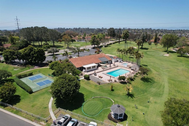 1982 Fairlee Dr, Encinitas, CA 92024 - drone / aerial view of a pool area and a golf club