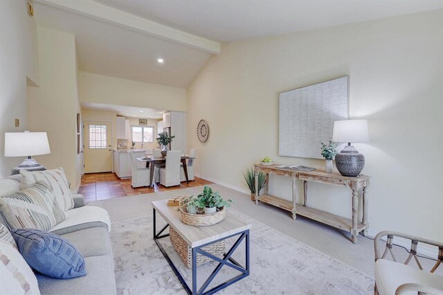 1982 Fairlee Dr, Encinitas, CA 92024 - living area with recessed lighting and baseboards