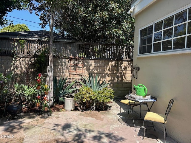 view of patio / terrace featuring a fenced backyard