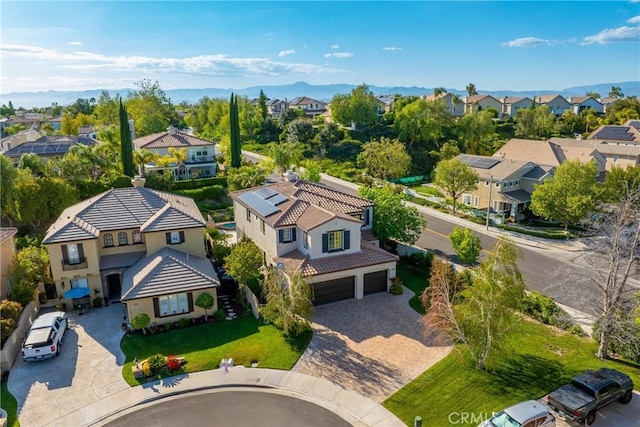 bird's eye view featuring a residential view