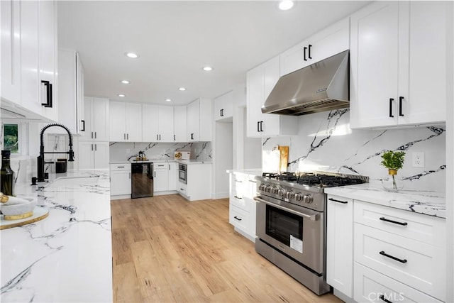 1061 Colby Cir, Thousand Oaks, CA 91362 - kitchen featuring under cabinet range hood, stainless steel appliances, a sink, decorative backsplash, and light stone countertops