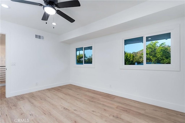 1061 Colby Cir, Thousand Oaks, CA 91362 - unfurnished room featuring baseboards, light wood-type flooring, recessed lighting, and ceiling fan