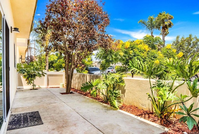 view of patio with a fenced backyard