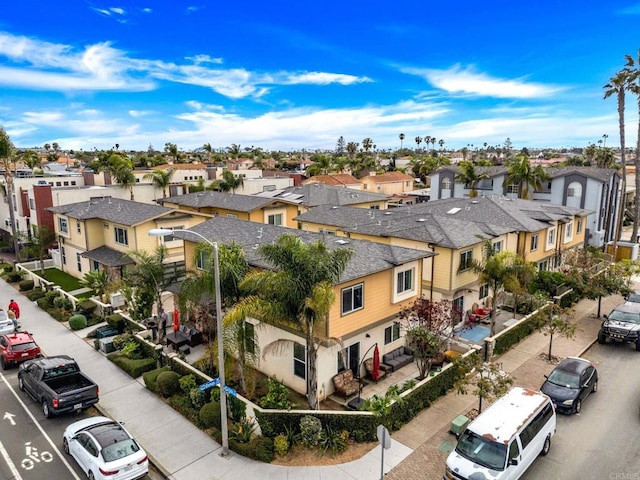 aerial view with a residential view