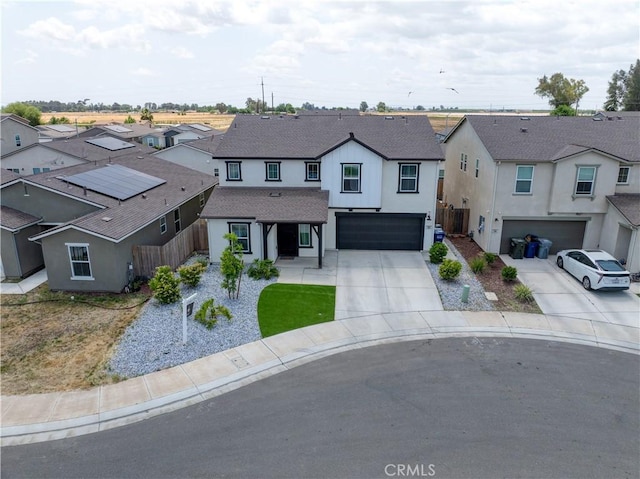 218 Bryce Canyon Ct, Merced, CA 95341 - view of front of home featuring a garage, a residential view, fence, and a shingled roof