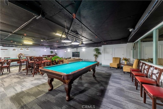 10982 Roebling Ave Unit 367, Los Angeles, CA 90024 - rec room with carpet flooring and pool table