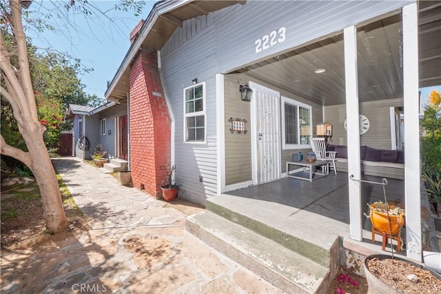 exterior space featuring a porch