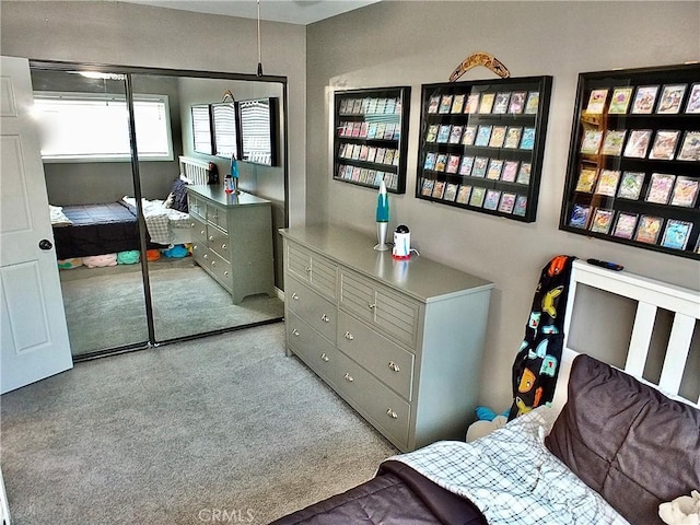 bedroom with carpet floors