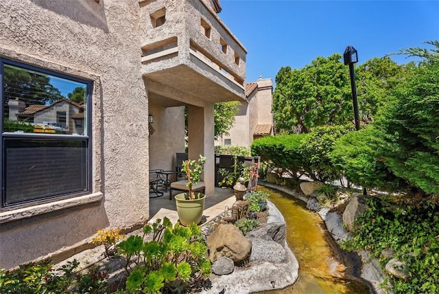 exterior space with a patio area