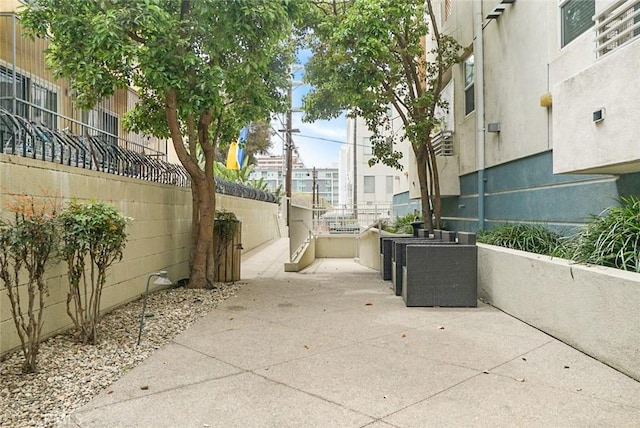 view of patio with fence