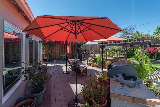 17557 Gilmore St, Lake Balboa, CA 91406 - wooden deck with grilling area