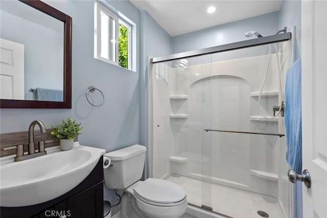 17557 Gilmore St, Lake Balboa, CA 91406 - full bath featuring a stall shower, vanity, and toilet