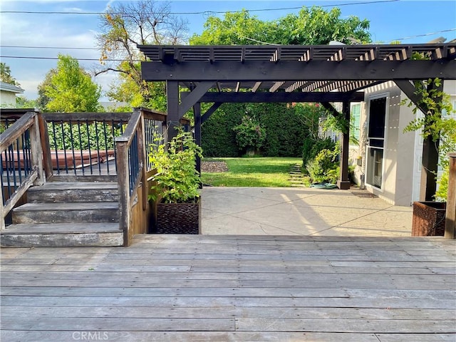 17557 Gilmore St, Lake Balboa, CA 91406 - deck featuring a pergola