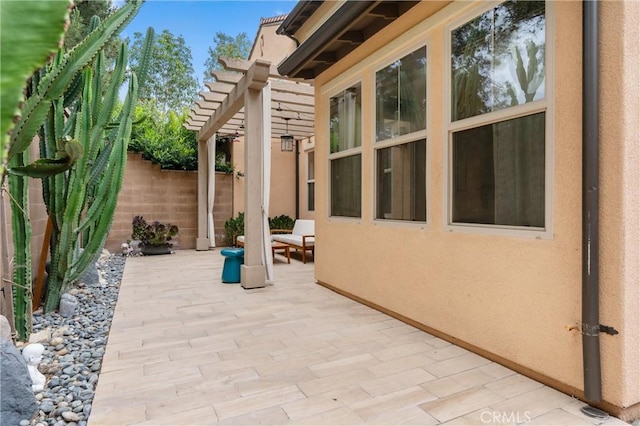 112 Gemstone, Irvine, CA 92620 - view of patio / terrace featuring fence and a pergola