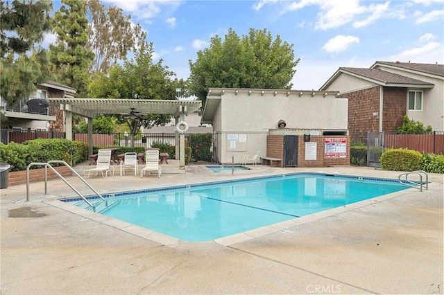 985 S Idaho St Unit 46, La Habra, CA 90631 - community pool featuring a pergola and a patio area