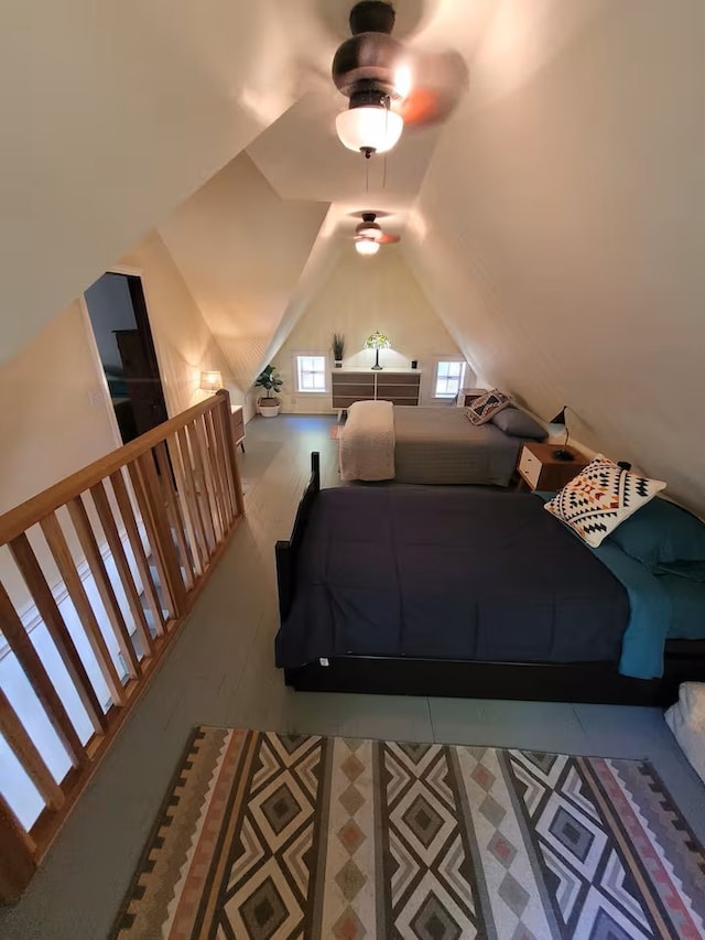 810 Lake Dr, Lake Arrowhead, CA 92352 - bedroom with vaulted ceiling