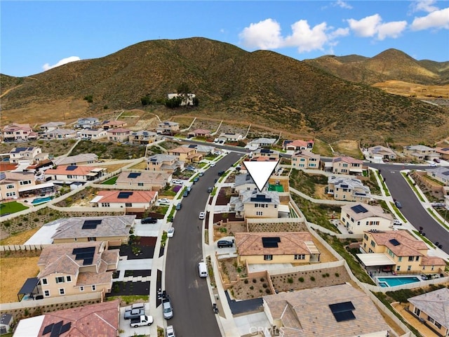 31768 Constellation Dr, Menifee, CA 92586 - aerial view of property and surrounding area with mountains and nearby suburban area