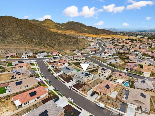 31768 Constellation Dr, Menifee, CA 92586 - aerial view of property and surrounding area with mountains and nearby suburban area