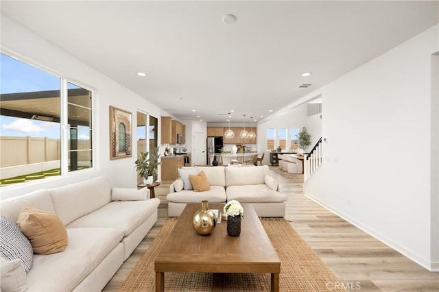 31768 Constellation Dr, Menifee, CA 92586 - living area featuring light wood finished floors and recessed lighting