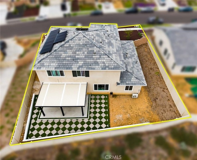 31768 Constellation Dr, Menifee, CA 92586 - aerial view of property and surrounding area featuring property boundaries highlighted
