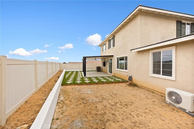 31768 Constellation Dr, Menifee, CA 92586 - fenced backyard with ac unit and a patio