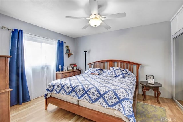 10005 Elwood Ave, Fontana, CA 92335 - bedroom with light wood finished floors and a ceiling fan
