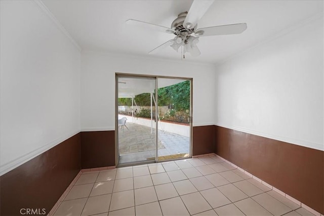 1745 College View Pl, Los Angeles, CA 90041 - unfurnished room with crown molding and a ceiling fan