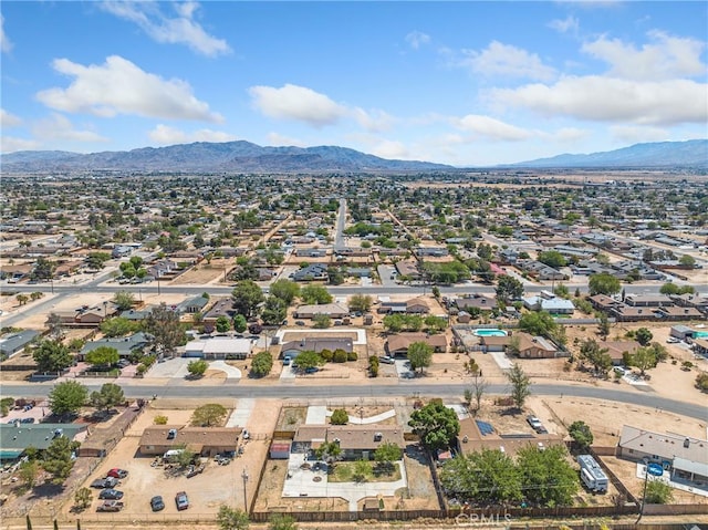 bird's eye view featuring a mountain view