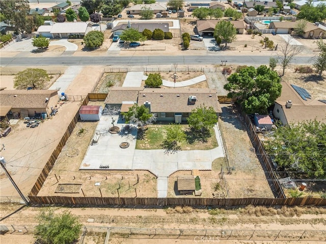 drone / aerial view with a residential view