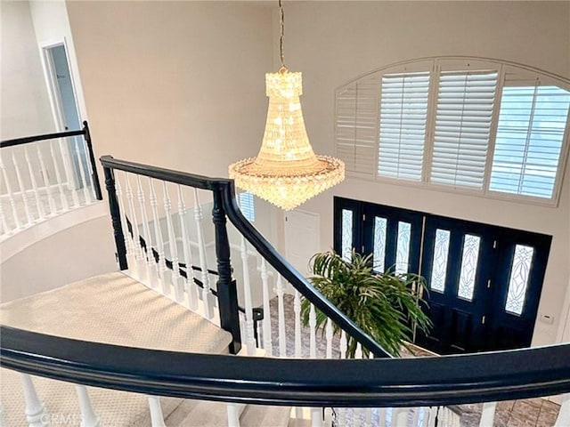 6926 Orozco Dr, Riverside, CA 92506 - foyer entrance featuring a notable chandelier