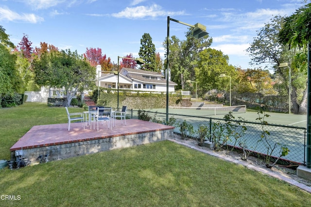 view of yard featuring a fenced backyard and a patio area