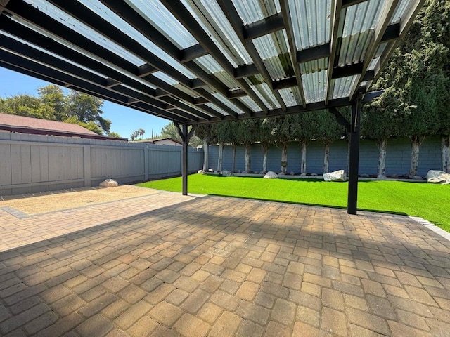 view of patio / terrace featuring a fenced backyard