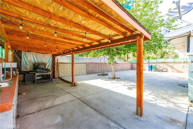 view of patio / terrace featuring a fenced backyard