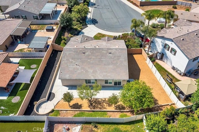 aerial view featuring a residential view