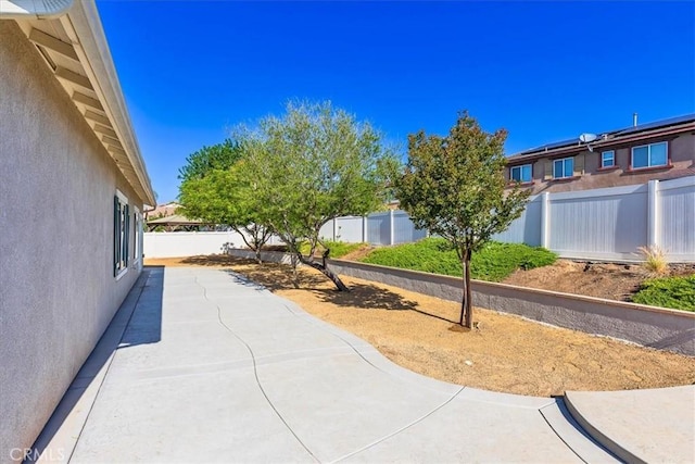 view of yard featuring a fenced backyard and a patio area