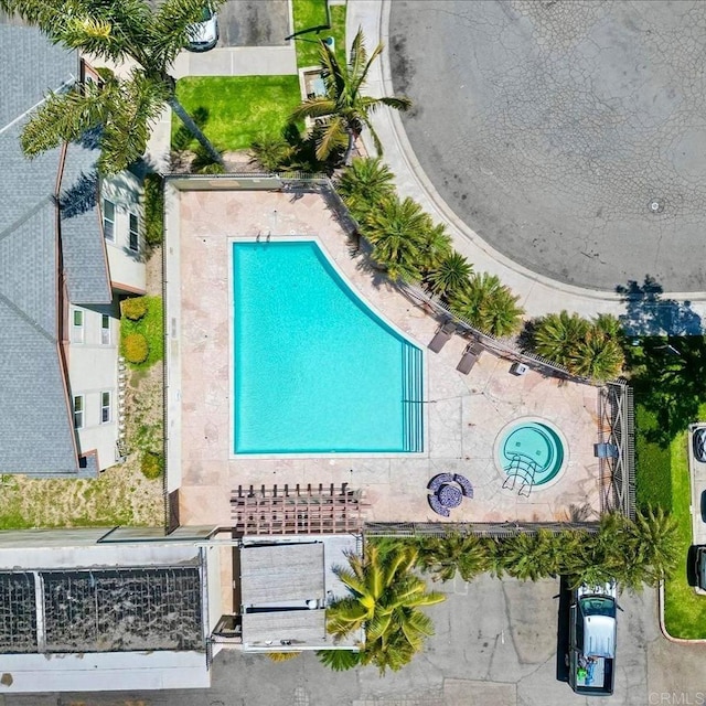 birds eye view of property