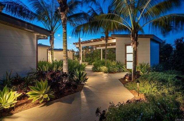 view of patio / terrace featuring a pergola