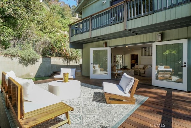 3392 Coy Dr, Sherman Oaks, CA 91423 - view of patio / terrace with a balcony and outdoor lounge area