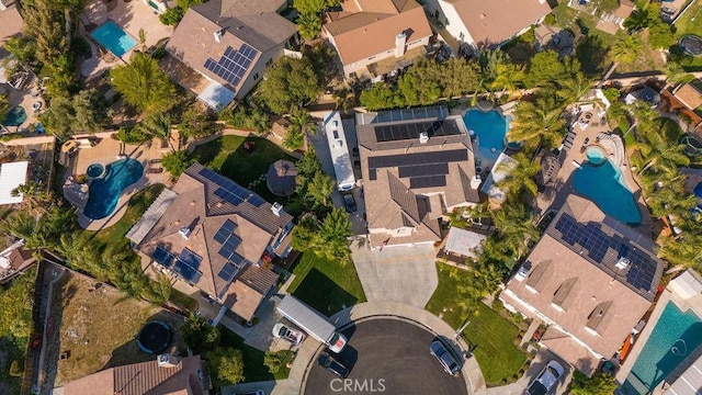 bird's eye view featuring a residential view