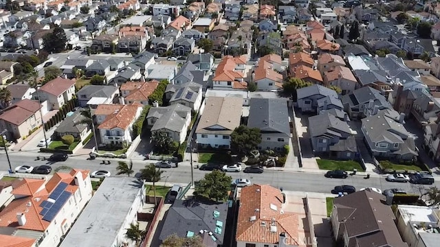 aerial view with a residential view