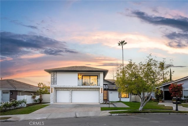 24705 Queens Ct, Laguna Niguel, CA 92677 - view of front facade with a garage, driveway, stairs, and stucco siding