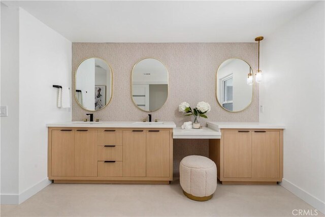 24705 Queens Ct, Laguna Niguel, CA 92677 - full bath with double vanity and baseboards
