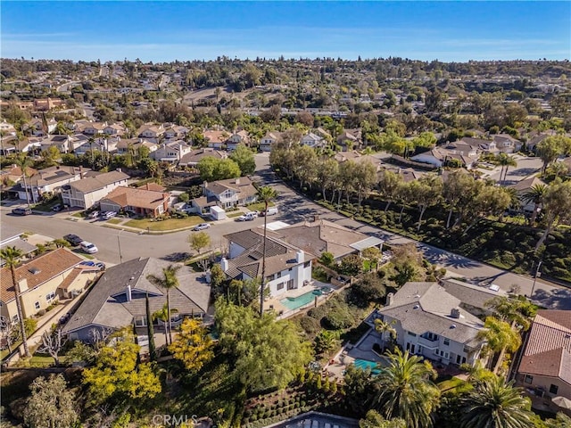 drone / aerial view with a residential view