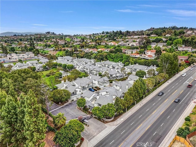 aerial view with a residential view