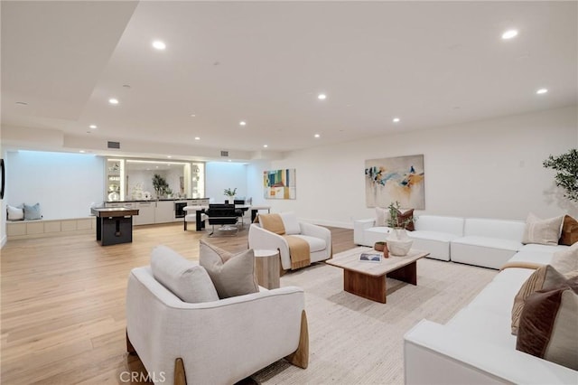 932 9th St, Manhattan Beach, CA 90266 - living area with recessed lighting and light wood-style floors