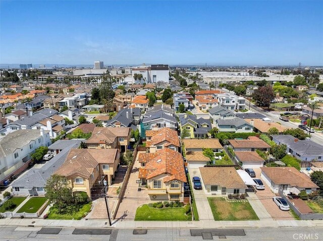 aerial view with a residential view