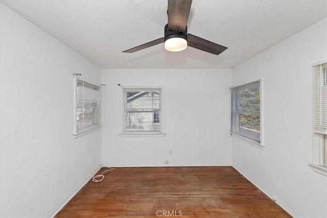 4643 Victoria Ave, Riverside, CA 92507 - spare room with a ceiling fan, wood finished floors, and a healthy amount of sunlight